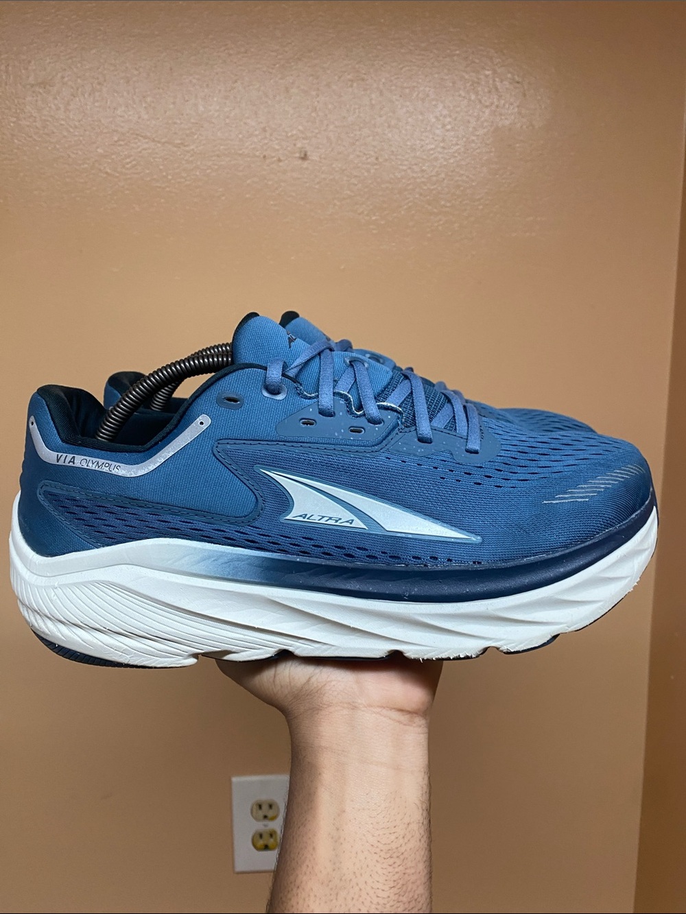Altra Via Olympus Men’s Road Running Sneakers “Mineral Blue” Size 10.5 Medium